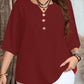 👚Women's Casual Button-Front V-Neck Top