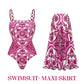 🔥HOT SALE 50% OFF! One-Piece Swimsuit with Matching Skirt Set