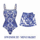 🔥HOT SALE 50% OFF! One-Piece Swimsuit with Matching Skirt Set