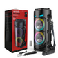 🎤💞50K+ SOLD!🔊 50% OFF! Portable Bluetooth Speaker with Mic – 16W loud sound, RGB lights & wired microphone. Perfect for karaoke, square dancing & outdoor stalls. Grab & go with shoulder strap. 🕺✨