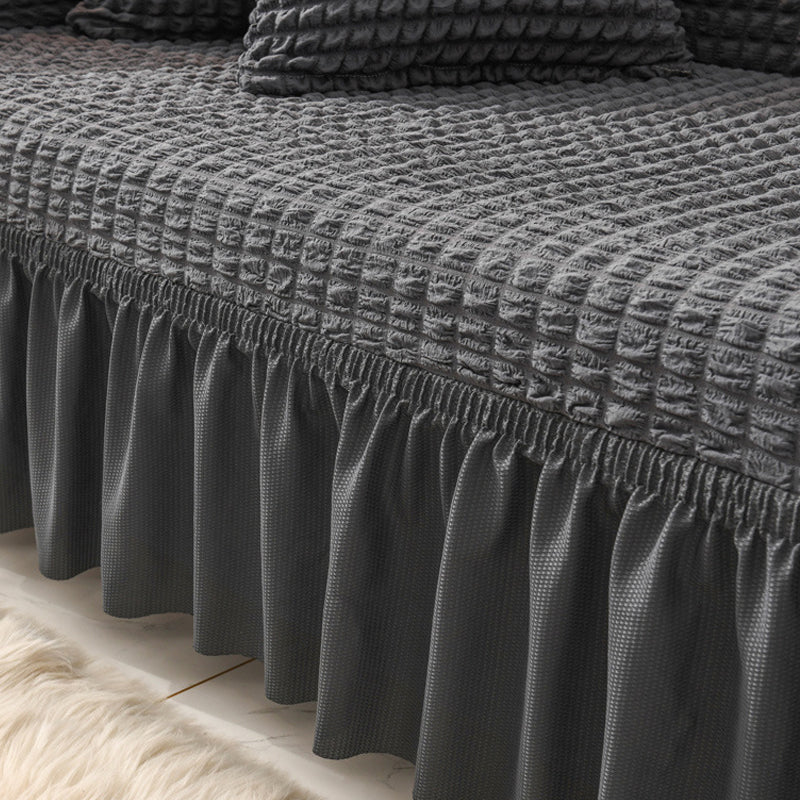 🔥UP TO 50% OFF!💥Bubble Texture Elastic Ruffled Sofa Cover