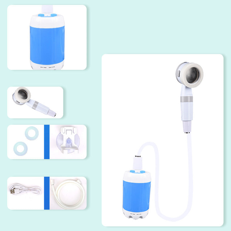 🔥Hot Selling Portable Shower with Water Pump, 2026 New Rechargeable Camping Shower for Outdoor Multi-scene Use