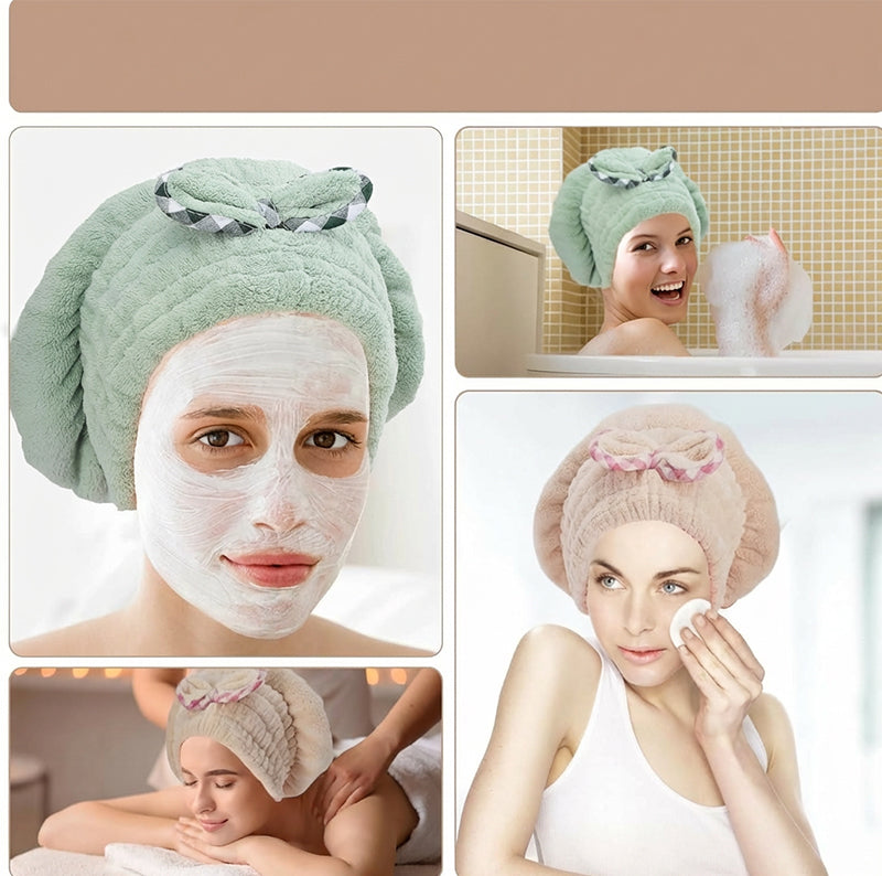 Haarturban aus Korallenfleece