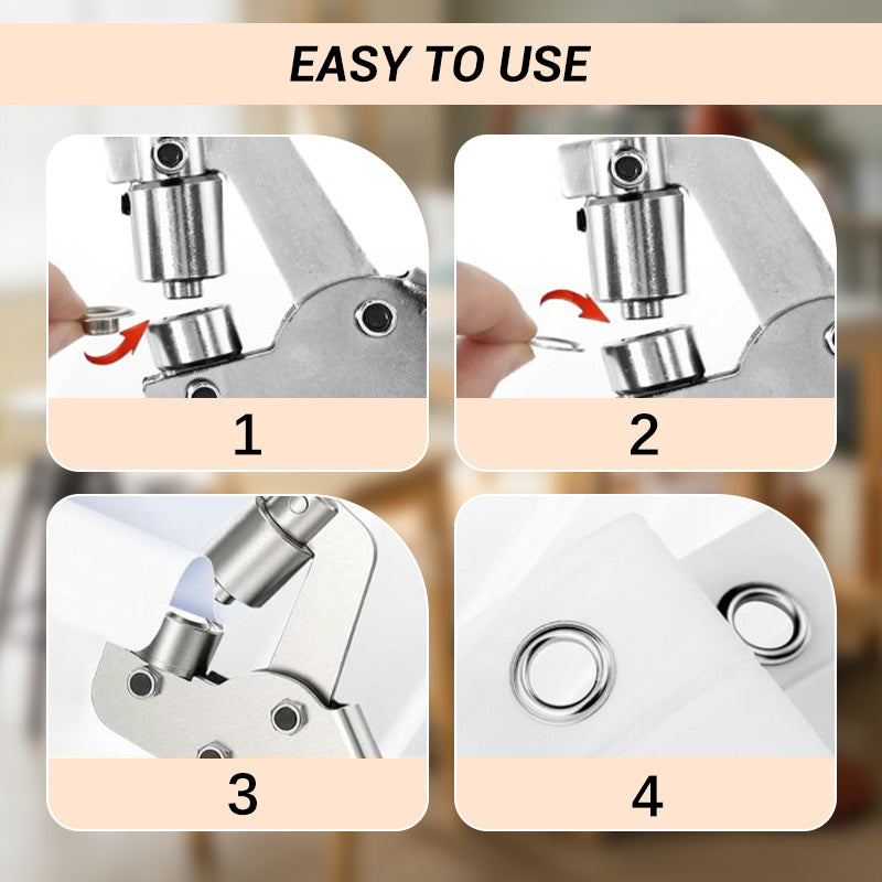 🛠️ More You Buy, Up To 50% Off ✨ Eyelet Pliers Set – Durable, Complete, For Tarps & DIY 🔩