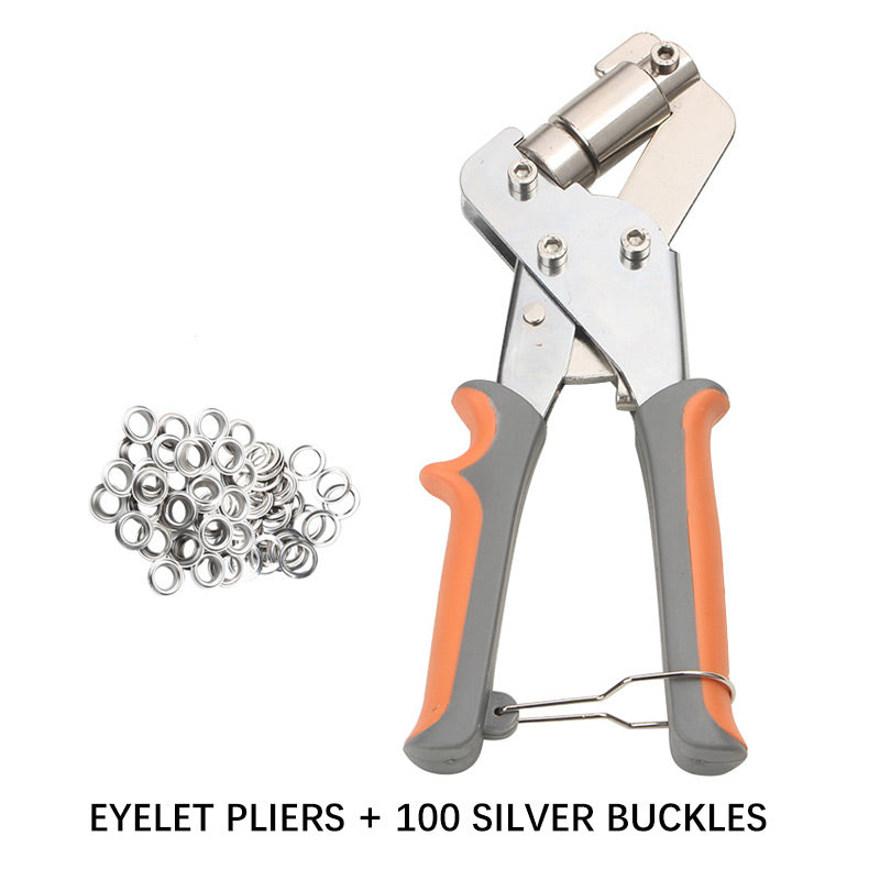 🛠️ More You Buy, Up To 50% Off ✨ Eyelet Pliers Set – Durable, Complete, For Tarps & DIY 🔩