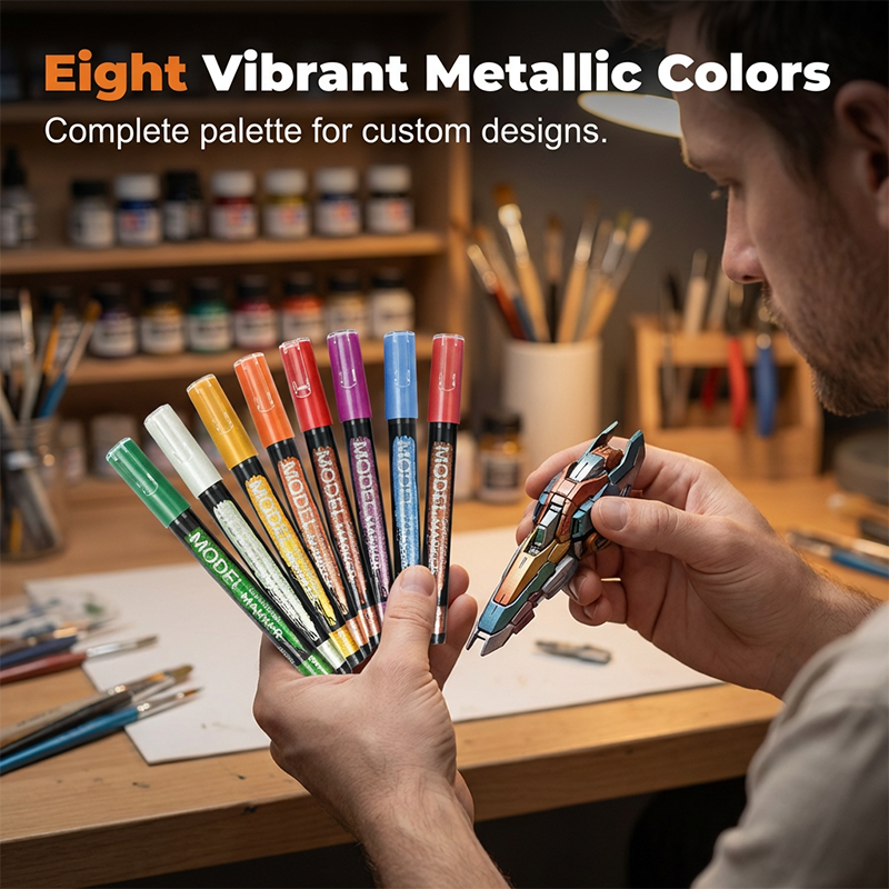 8-Color Metallic Marker Pen Set