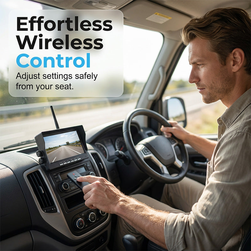 🥳50K+ SOLD!🚛7″ Wireless Backup Camera System – Stable 2.4G signal, 12V‑24V. Perfect for trucks & RVs. 🛡️✨