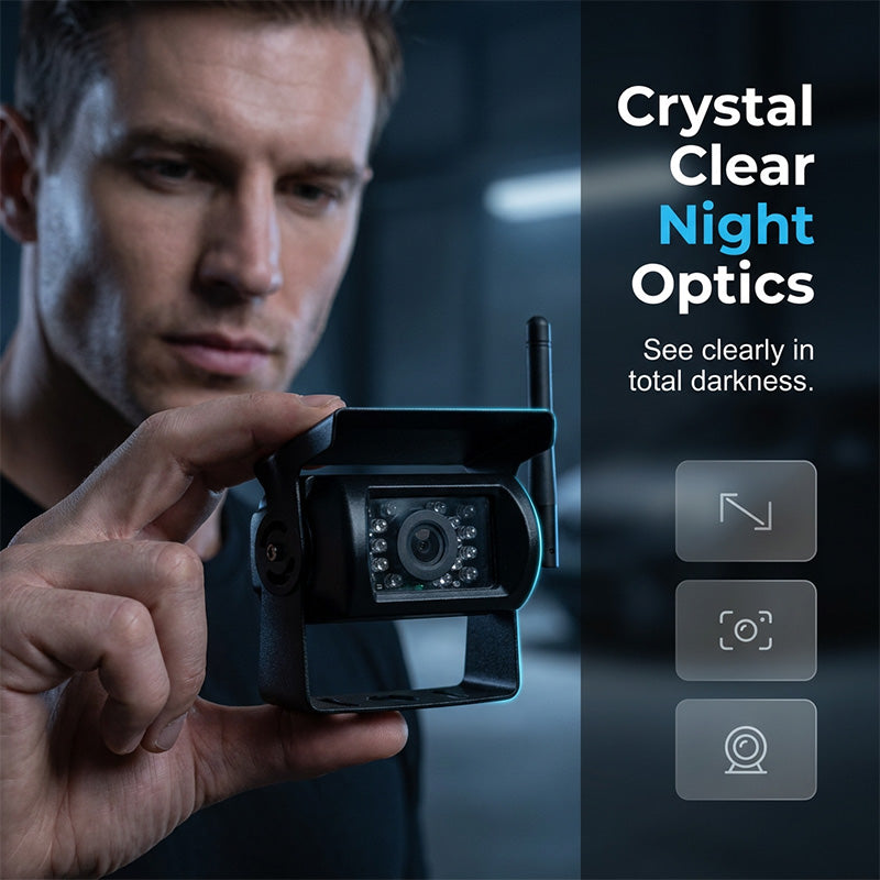 🥳50K+ SOLD!🚛7″ Wireless Backup Camera System – Stable 2.4G signal, 12V‑24V. Perfect for trucks & RVs. 🛡️✨