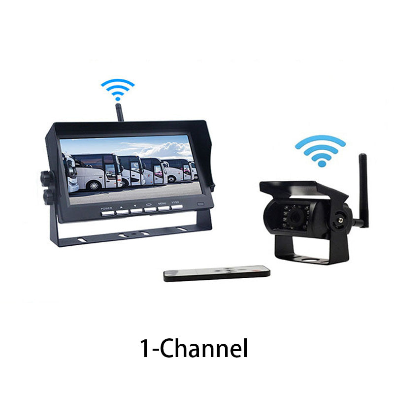 🥳50K+ SOLD!🚛7″ Wireless Backup Camera System – Stable 2.4G signal, 12V‑24V. Perfect for trucks & RVs. 🛡️✨