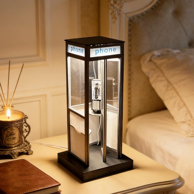 Retro Telephone Booth LED Night Lamp