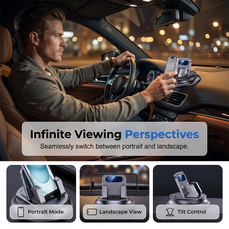 Rotating Dashboard Car Phone Holder