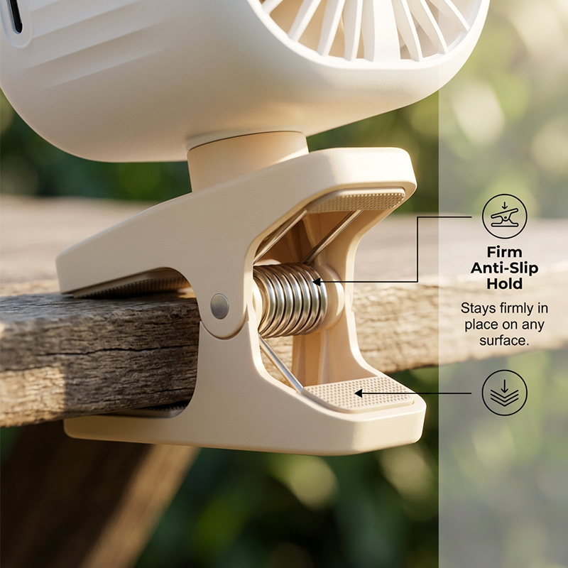 ⚡ Rechargeable Clip-On Air Cooler – Ultra-Portable, 3 Speeds, 10H Battery 🏕️🌀
