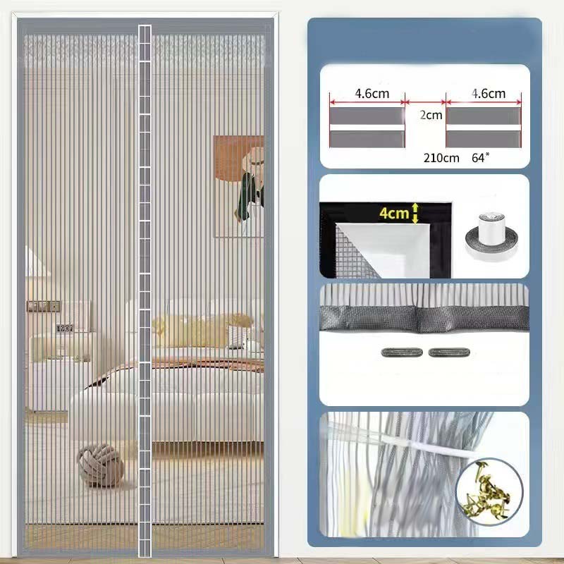 Heavy-Duty Magnetic Screen Door 🧲 Auto-Closes Behind You, Hands-Free Entry 🦟