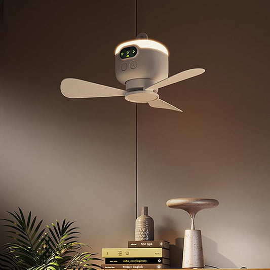 Rechargeable Ceiling Fan with LED Light