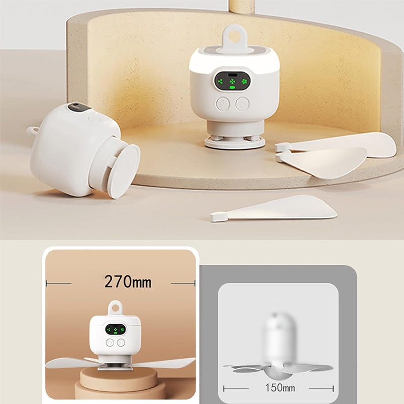 Rechargeable Ceiling Fan with LED Light