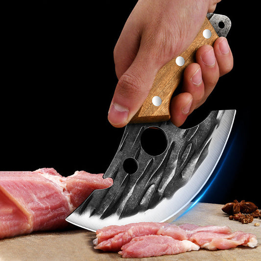Hand-Forged Mini Cleaver Knife with Sheath