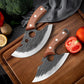 Hand-Forged Mini Cleaver Knife with Sheath