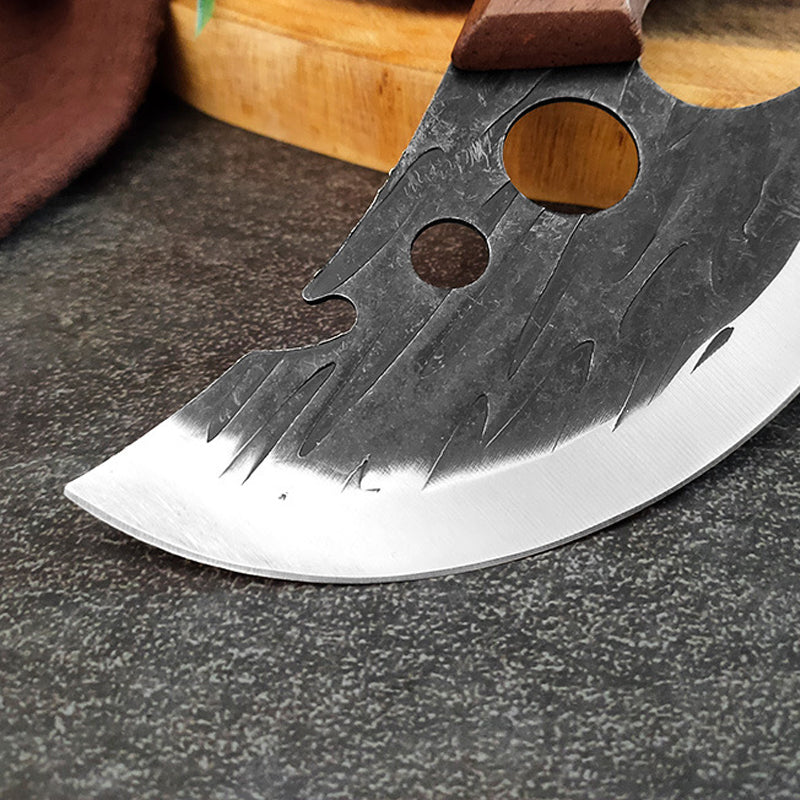 Hand-Forged Mini Cleaver Knife with Sheath