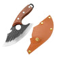 Hand-Forged Mini Cleaver Knife with Sheath