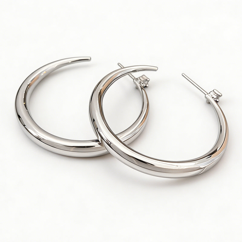 💫50% OFF NOW✨Women's Chic Tapered C‑Shaped Hoop Earrings‑Light‑Weight Daily Jewelry