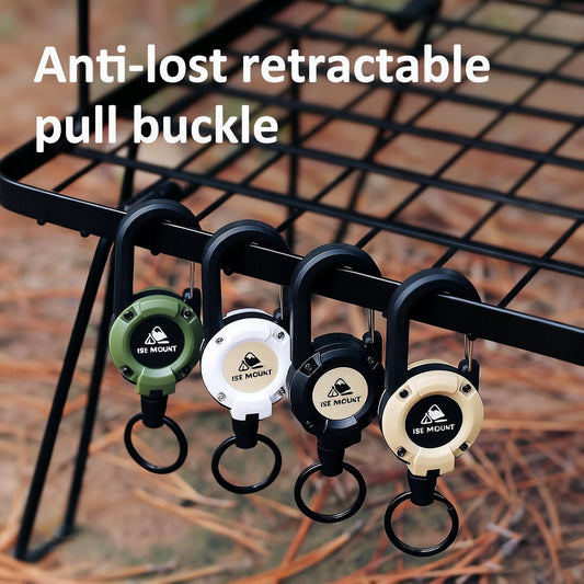 💥More Buy More Discount💥🏆Retractable Carabiner Keychain 🎣 – 65cm Steel Cord, Heavy-Duty Badge Reel, Lightweight EDC Tool for Keys, ID & Outdoor Use