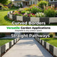 Interlocking Faux Stone Garden Edging✨Decorative No-Dig Lawn Border Fence for Yard & Flower Bed