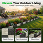 Interlocking Faux Stone Garden Edging✨Decorative No-Dig Lawn Border Fence for Yard & Flower Bed