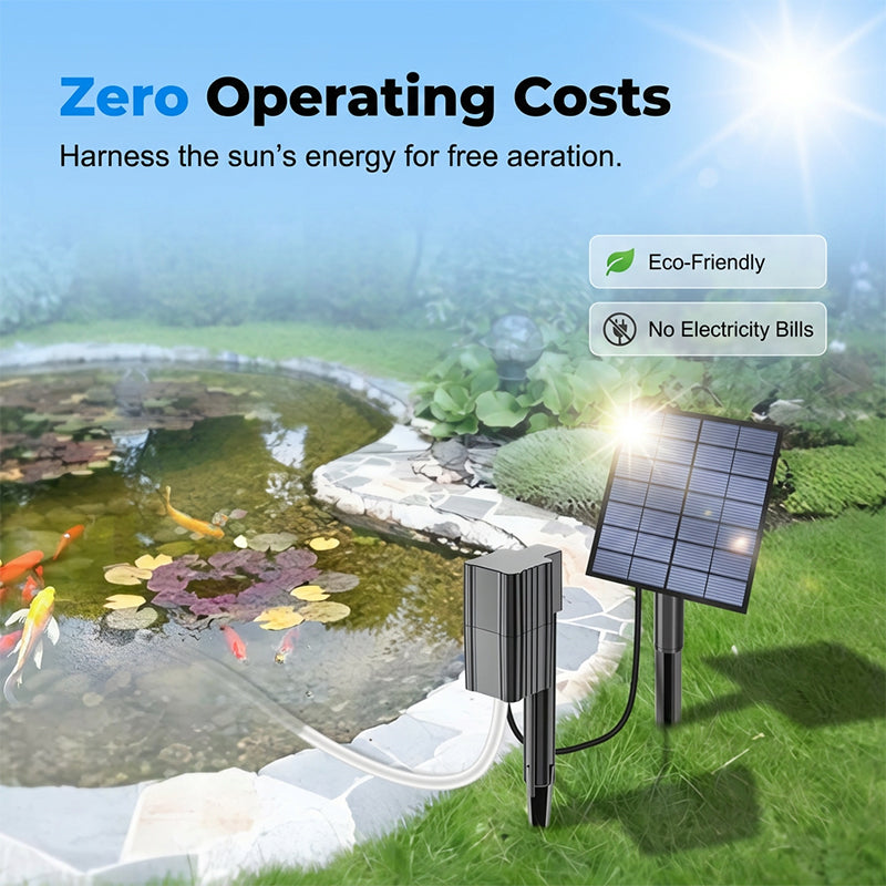 Over 50,000 units sold! 💧🐟 50% off!🔥Solar Pond Aerator with Air Pump