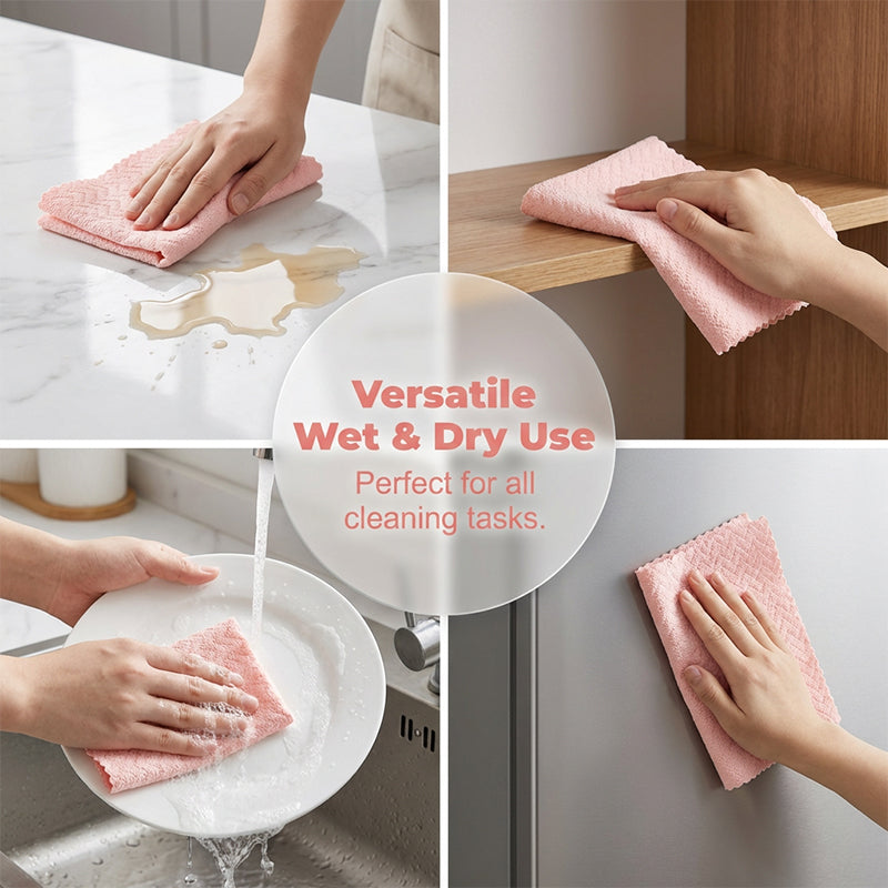 Reusable Microfiber Cleaning Cloth Roll