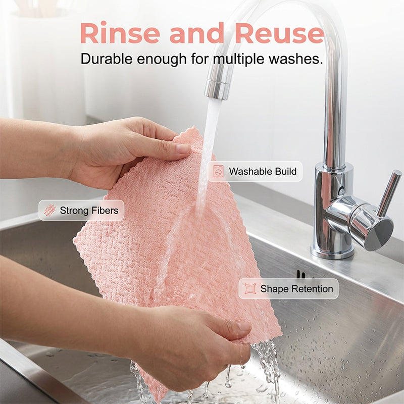 Reusable Microfiber Cleaning Cloth Roll