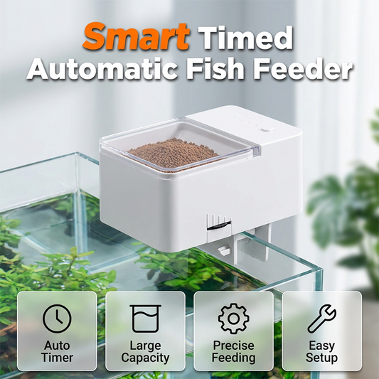 😴➡️🐠 Auto Fish Feeder – Built-in Timer, Perfect for Busy Owners | Up to 30 Days 🗓️