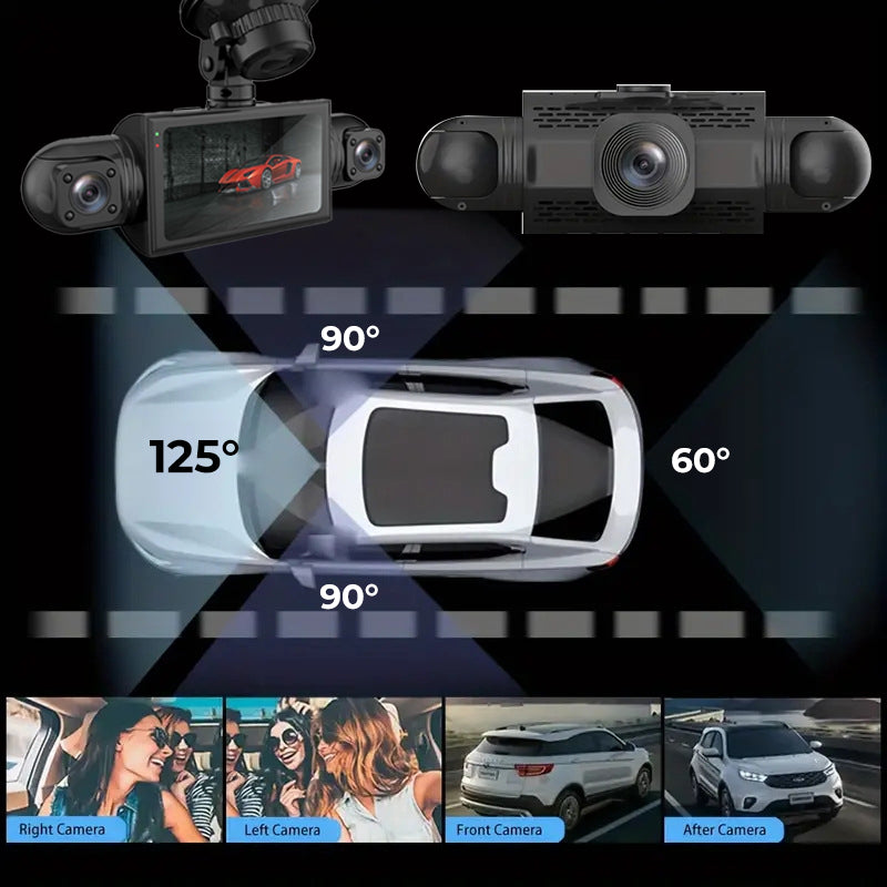 🔥Limited Time 50% OFF🔥1080p 4-Channel Dash Cam with G-Sensor