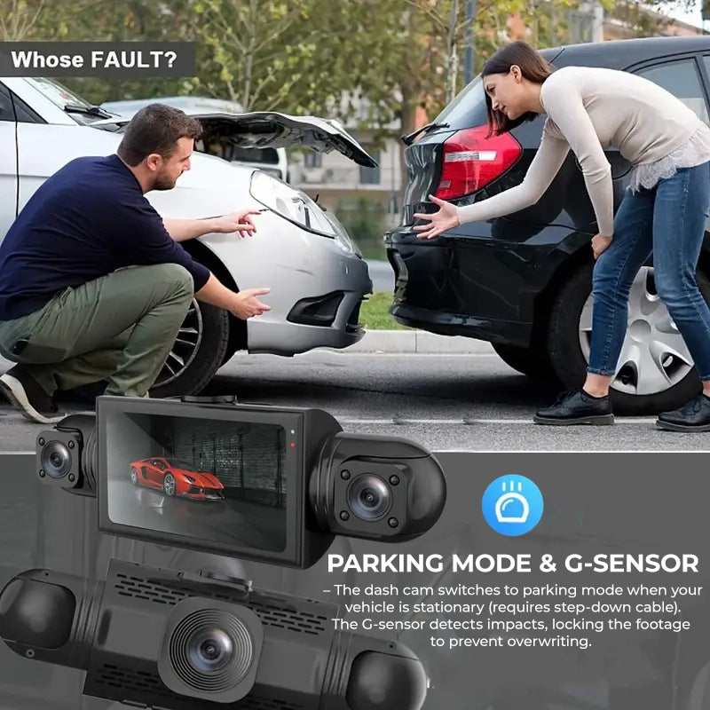 🔥Limited Time 50% OFF🔥1080p 4-Channel Dash Cam with G-Sensor
