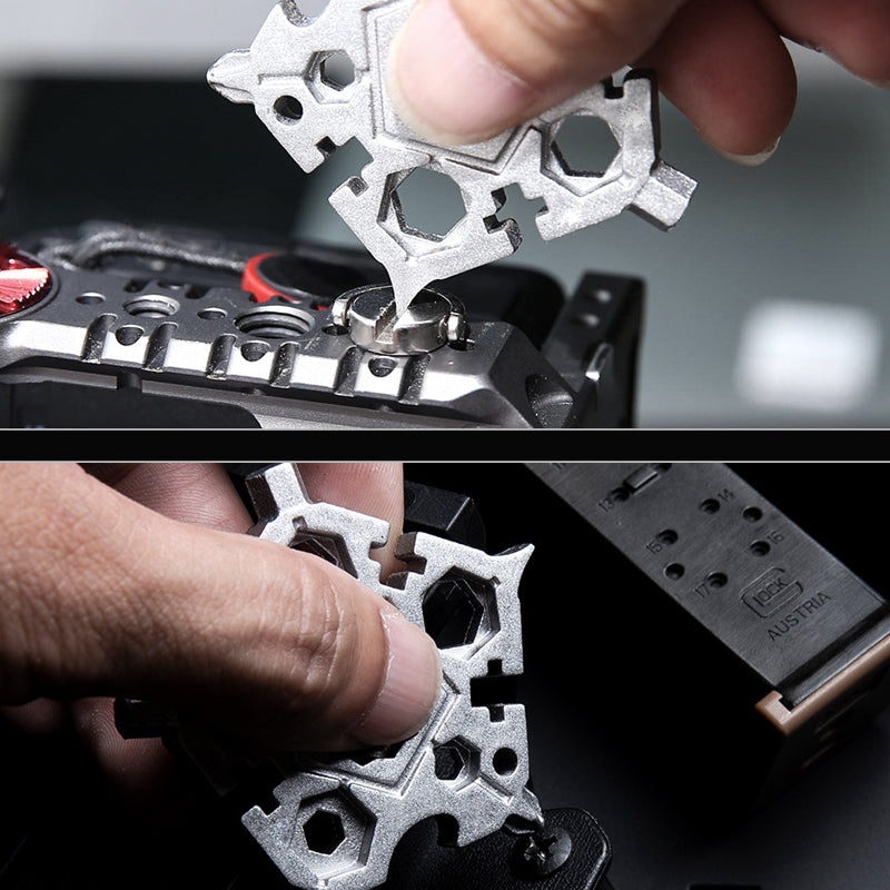 23-in-1 Snowflake-Shaped Multi-Function Key Tool