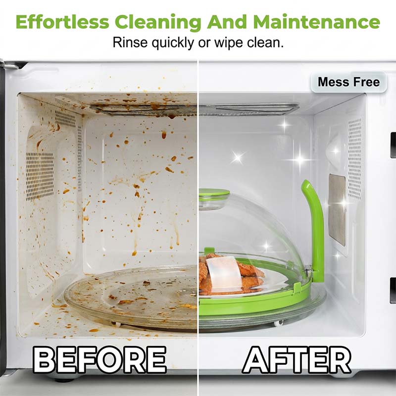 Microwave Splatter Cover with Water Reservoir