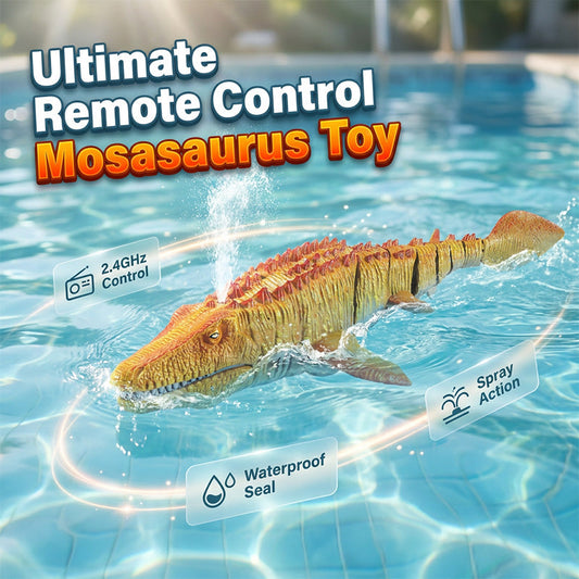 ⏰50% OFF LIMITED TIME - 2.4G RC Mosasaurus Swimming Toy with Spray