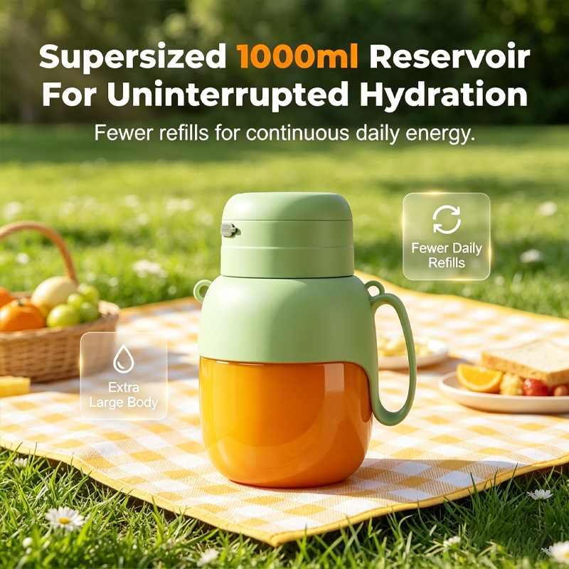High-Power Portable Blender with 12-Blade System
