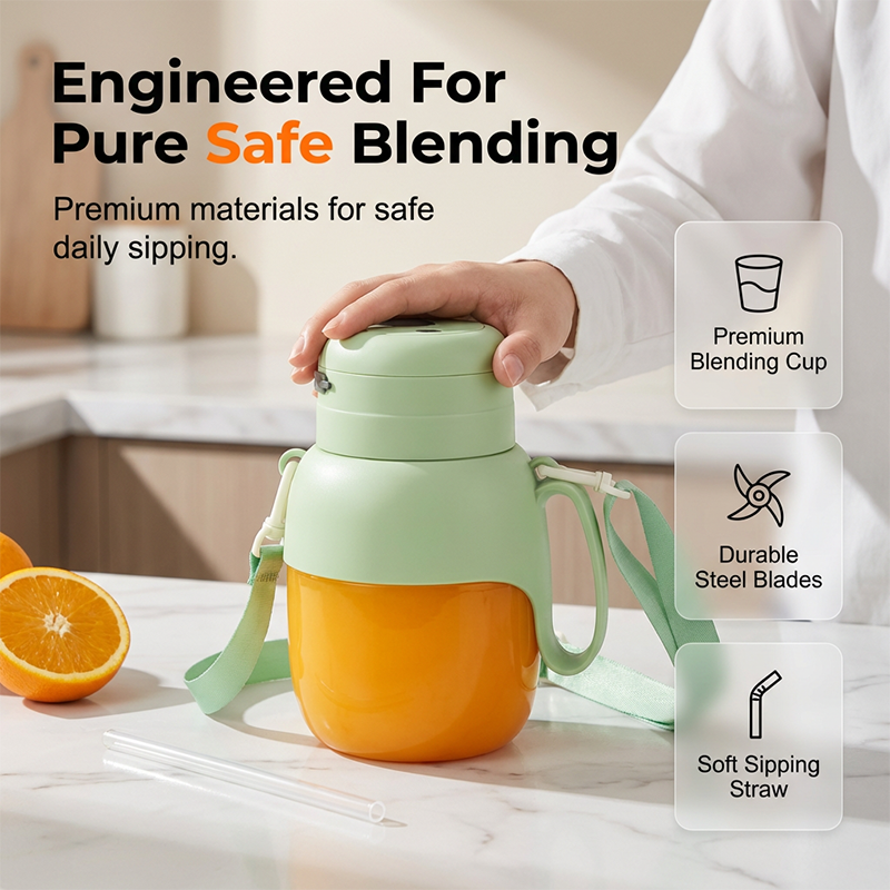 High-Power Portable Blender with 12-Blade System