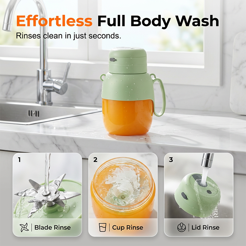 High-Power Portable Blender with 12-Blade System
