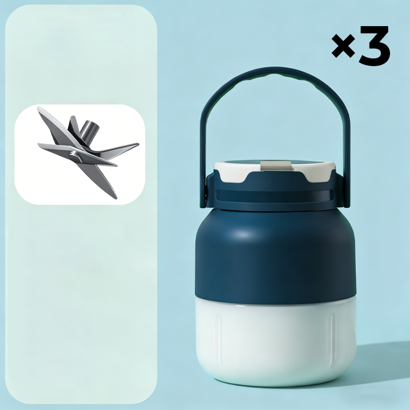 High-Power Portable Blender with 12-Blade System