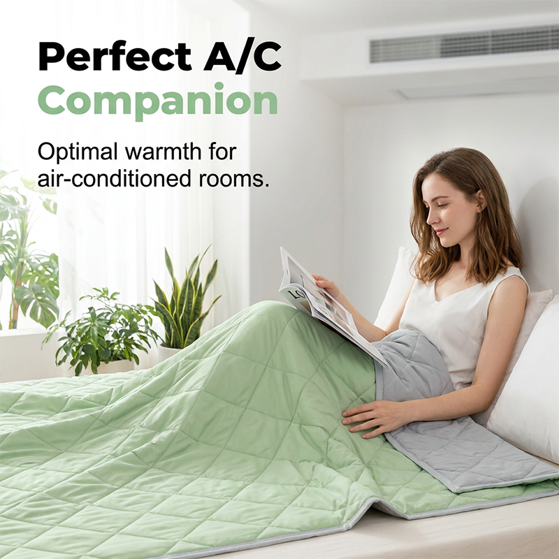 🛏️🌙 Cooling Quilt for Summer – Sweat-free, dual-tone, airy, and gentle on skin❄️