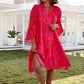 Women's V-Neck Boho Print Dress
