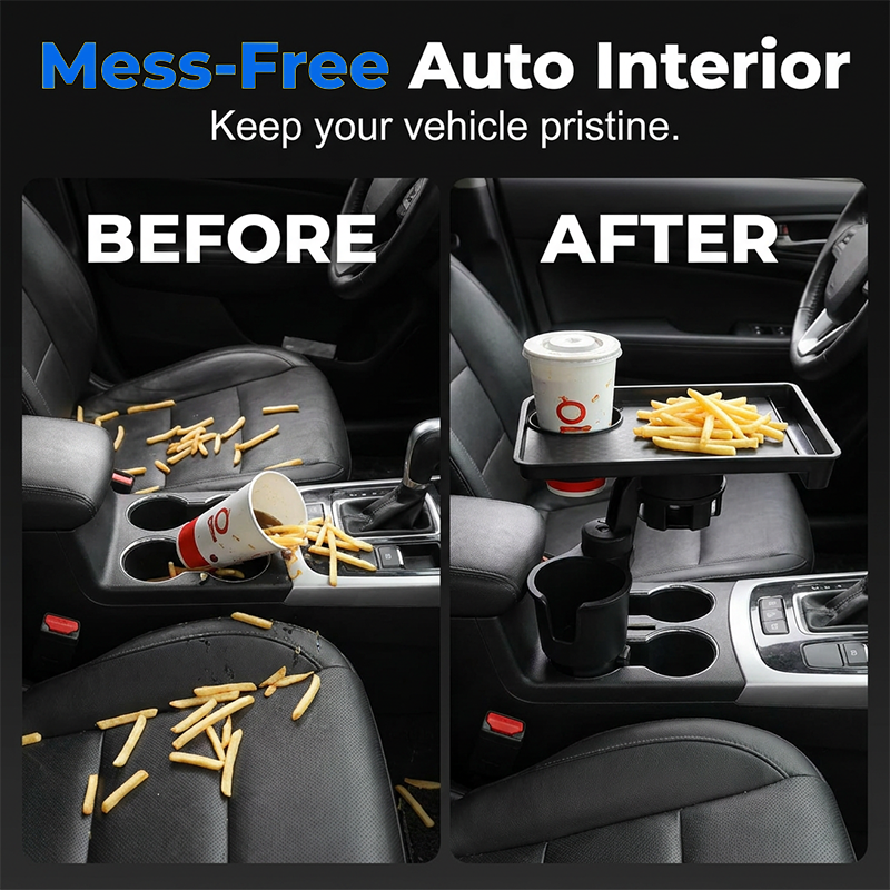 Car Cup Holder Expander with Tray