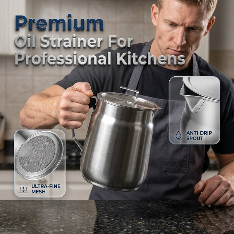 Large Capacity Stainless Steel Oil Filter Pot