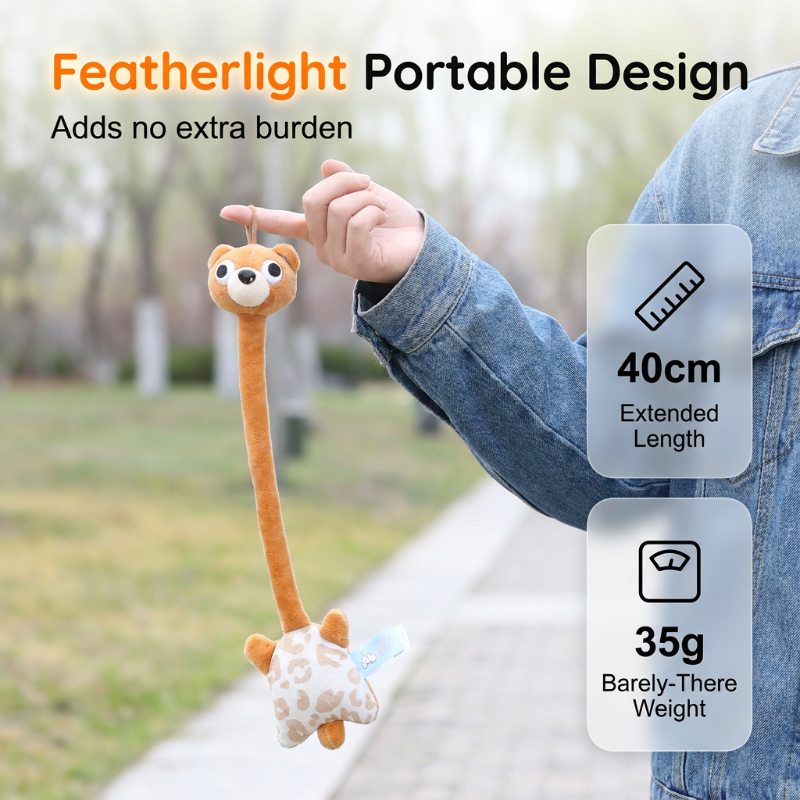 Long Neck Plush Animal Bag Pendant