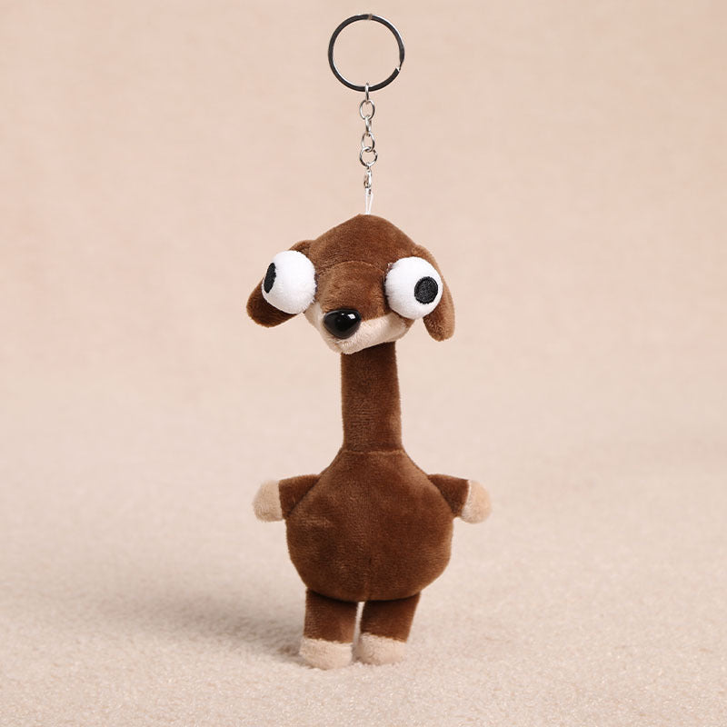 Long Neck Plush Animal Bag Pendant