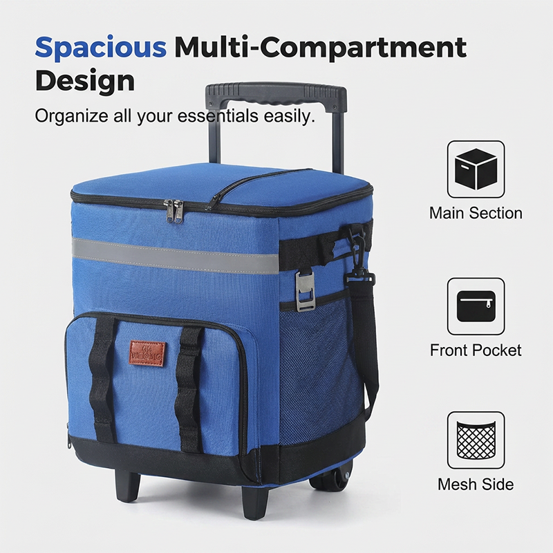 Outdoor Rolling Cooler Bag with Wheels