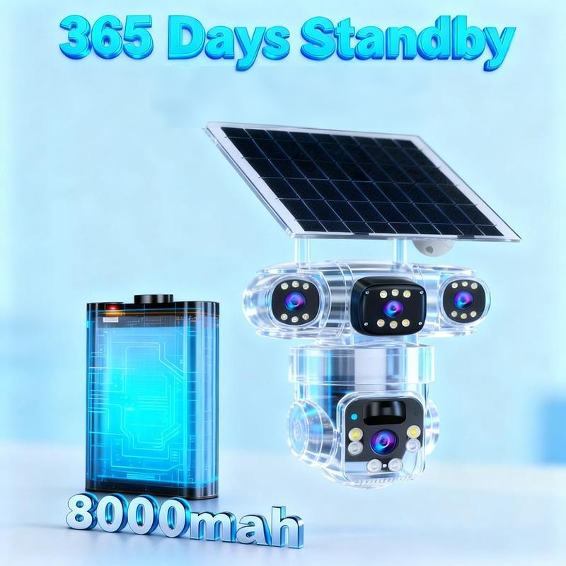 Solar-Powered Multi-Angle Security Camera