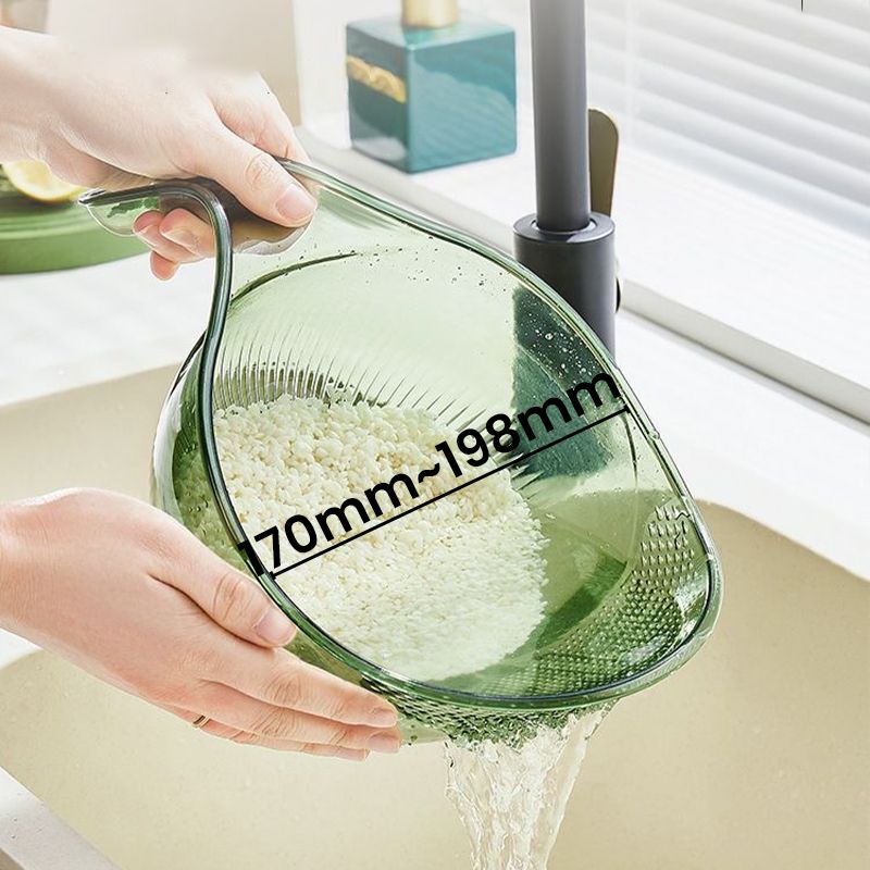 🍚💦50% OFF – Multipurpose Rice Washing Bowl Strainer with Handle – Wash, Rinse & Drain in 1 Bowl! | No More Messy Sinks | Kitchen Must-Have ✨