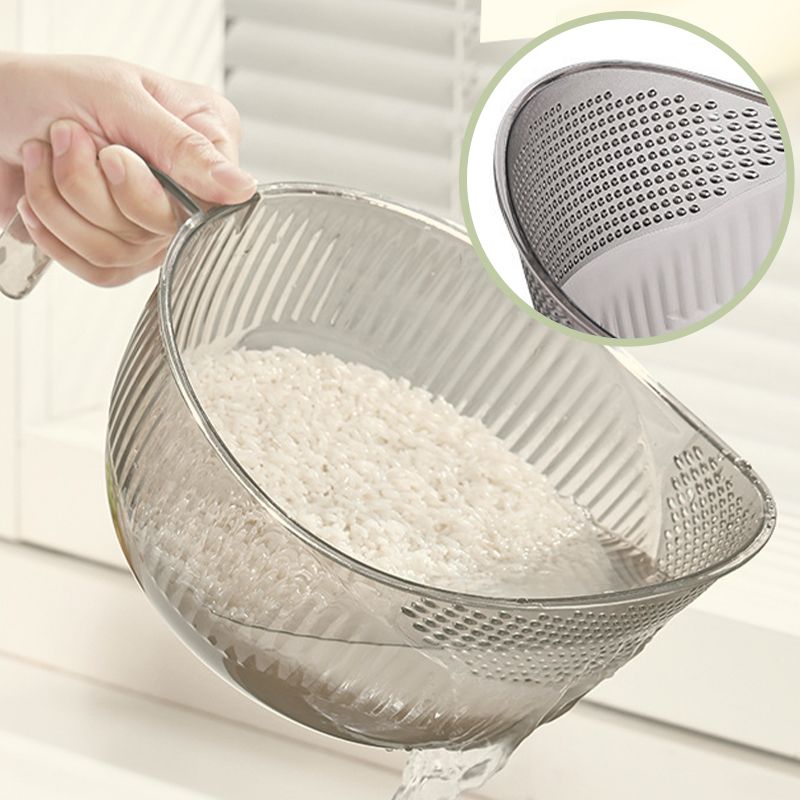 🍚💦50% OFF – Multipurpose Rice Washing Bowl Strainer with Handle – Wash, Rinse & Drain in 1 Bowl! | No More Messy Sinks | Kitchen Must-Have ✨